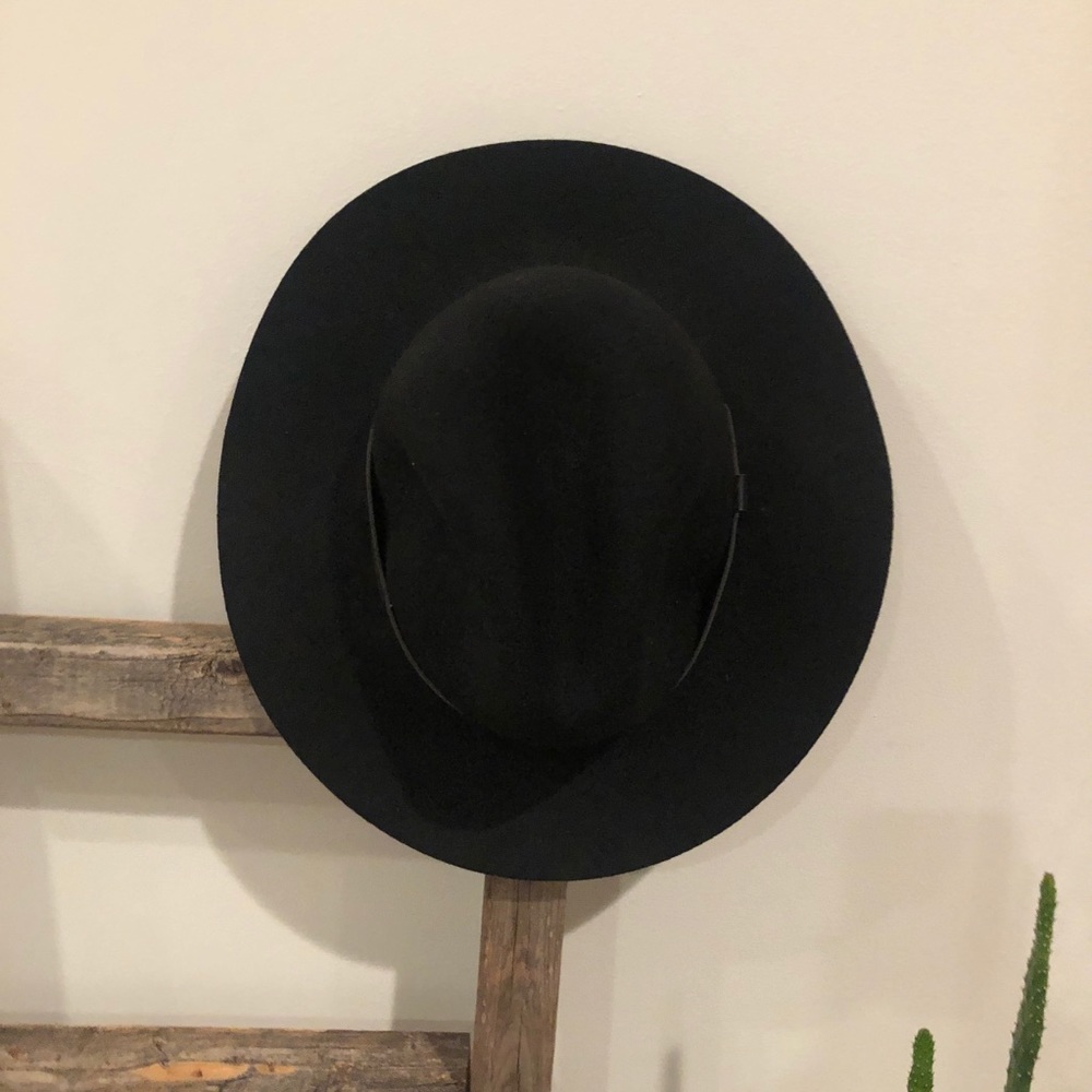Black rimmed hat